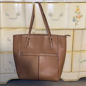 HUGE camel brown colored purse